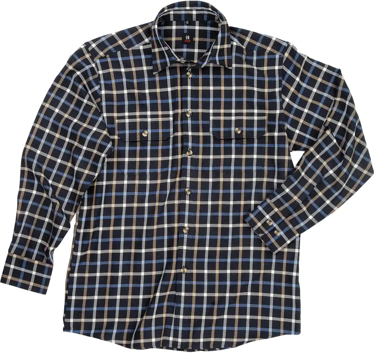 FHB-90800-alois-arbeitshemd-marine-royalblau-front-3 FHB Arbeitshemd ALOIS