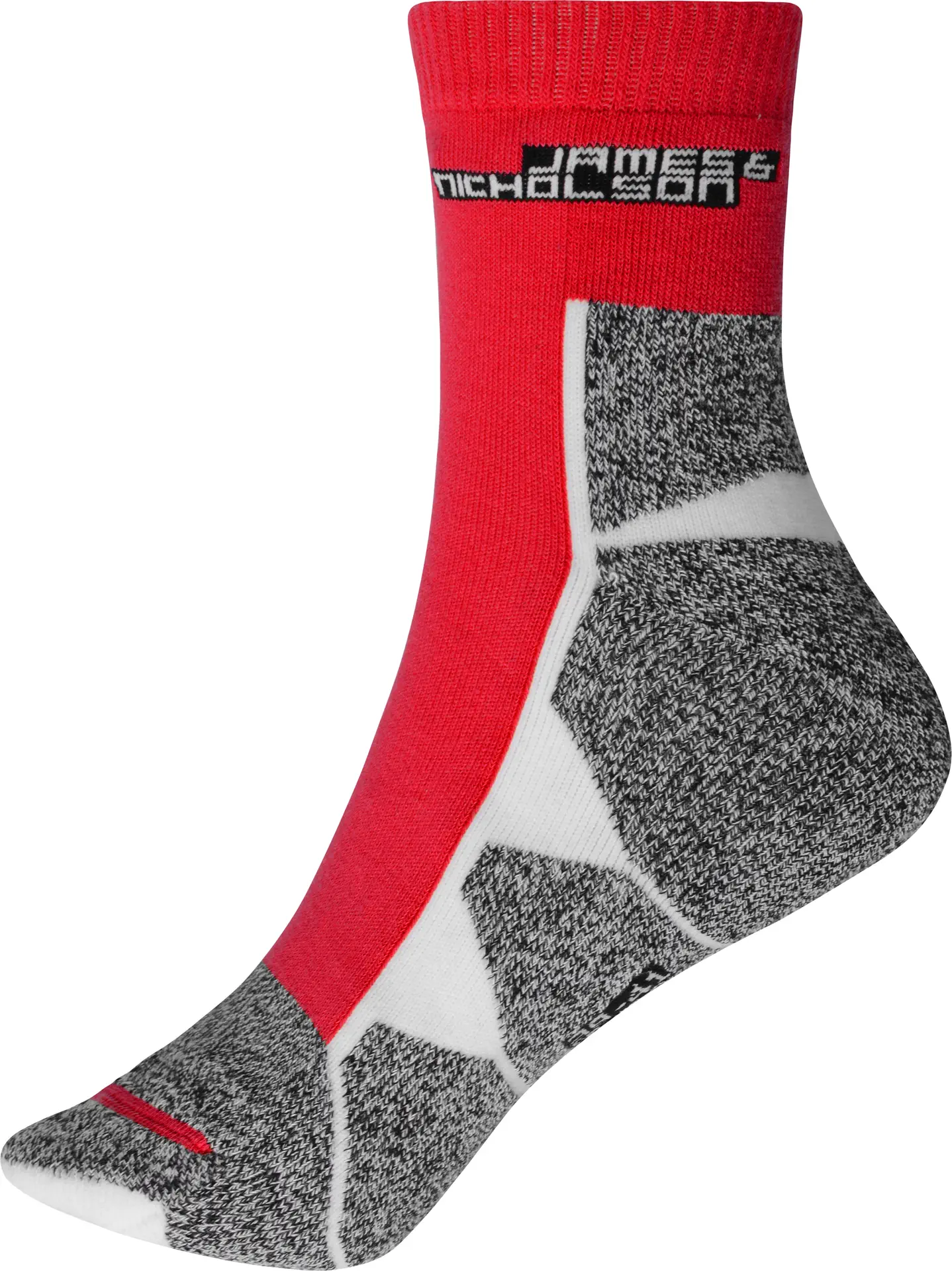 jn215-sport-socks-red-white-front-3 James & Nicholson Sport Socks