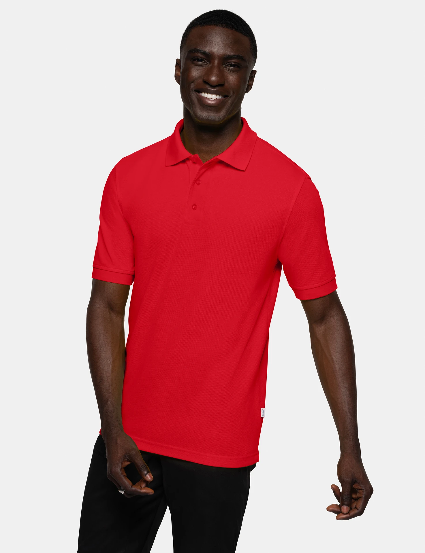 hakro-816-poloshirt-mikralinar-rot-model-0 HAKRO Poloshirt 816 Mikralinar®