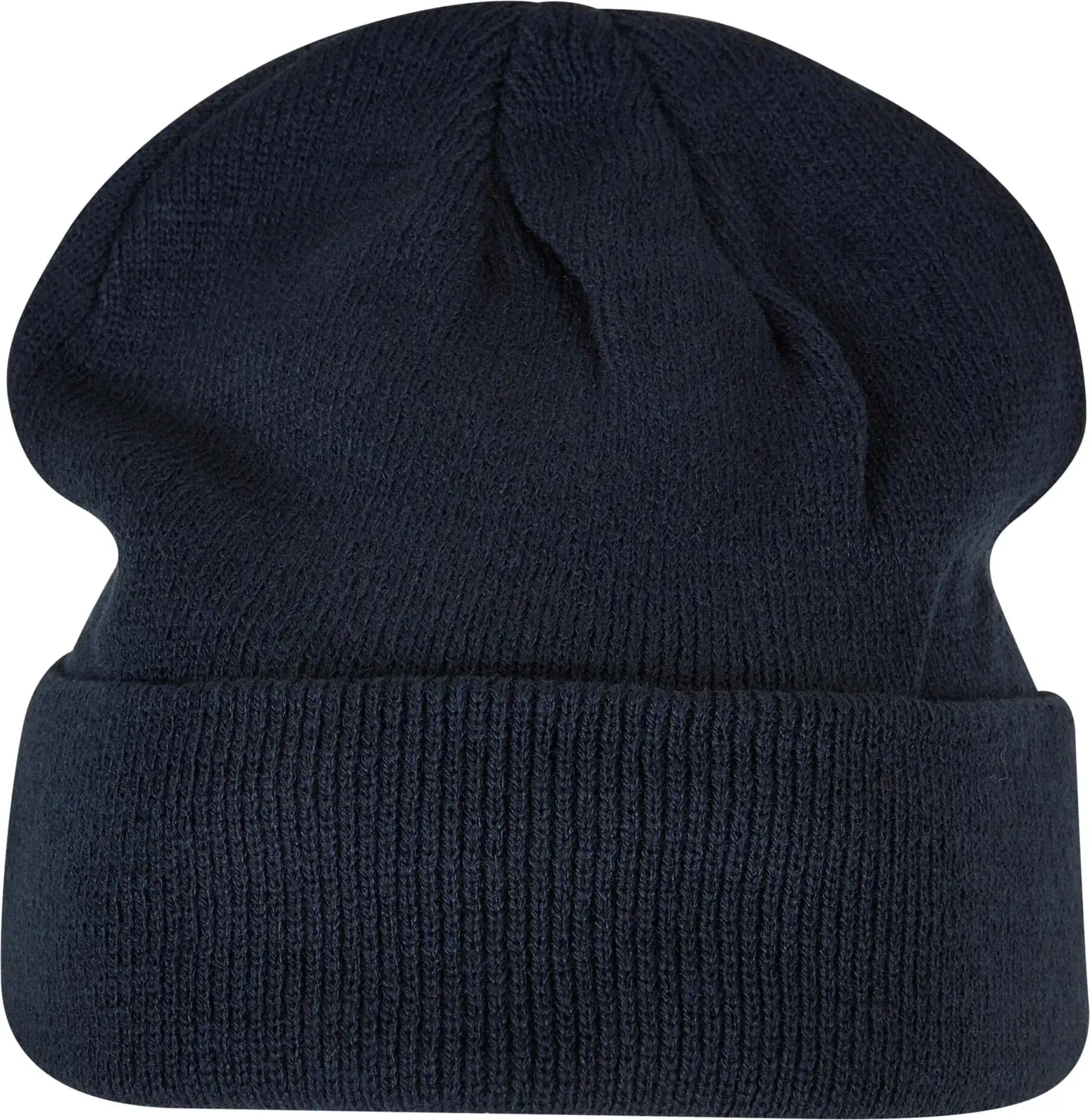 BYB-BY001-heavy-knit-beanie-navy-front-4 Build Your Brand Heavy Knit Beanie