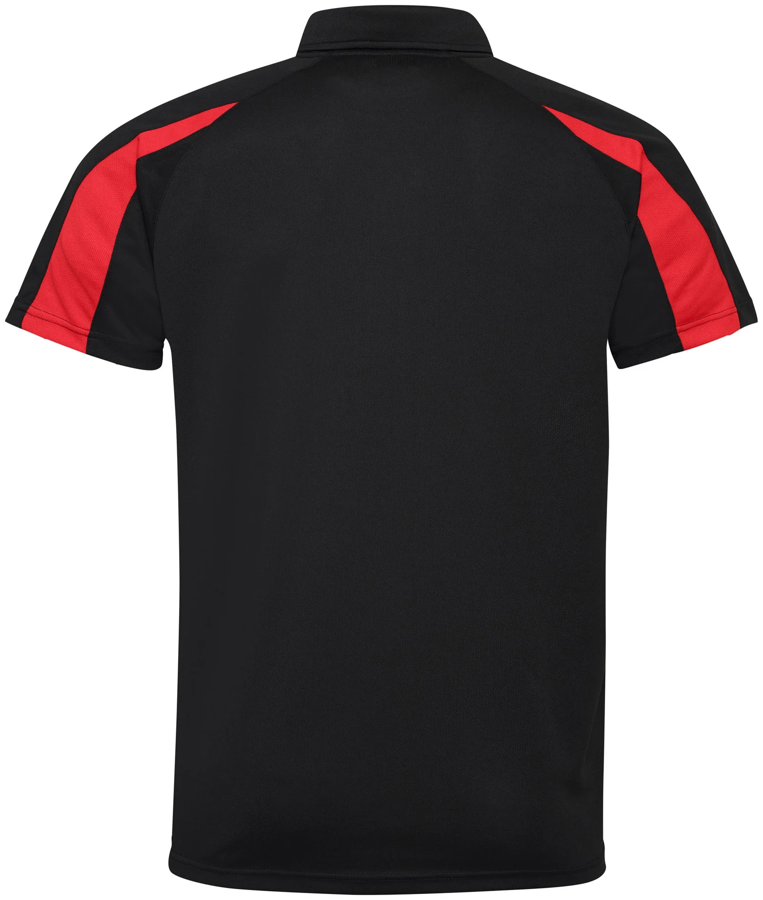 justcool-jc043-contrast-cool-poloshirt-jetblack-firered-back-3 Just Cool Contrast Cool Polo