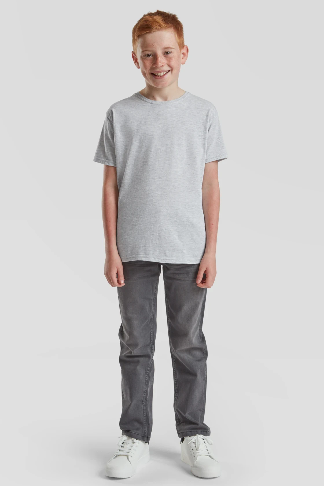 fruit-of-the-loom-61-023-0-kids-iconic-150-t-shirt-heathergrey-model-3 F.O.L. Kids Iconic T