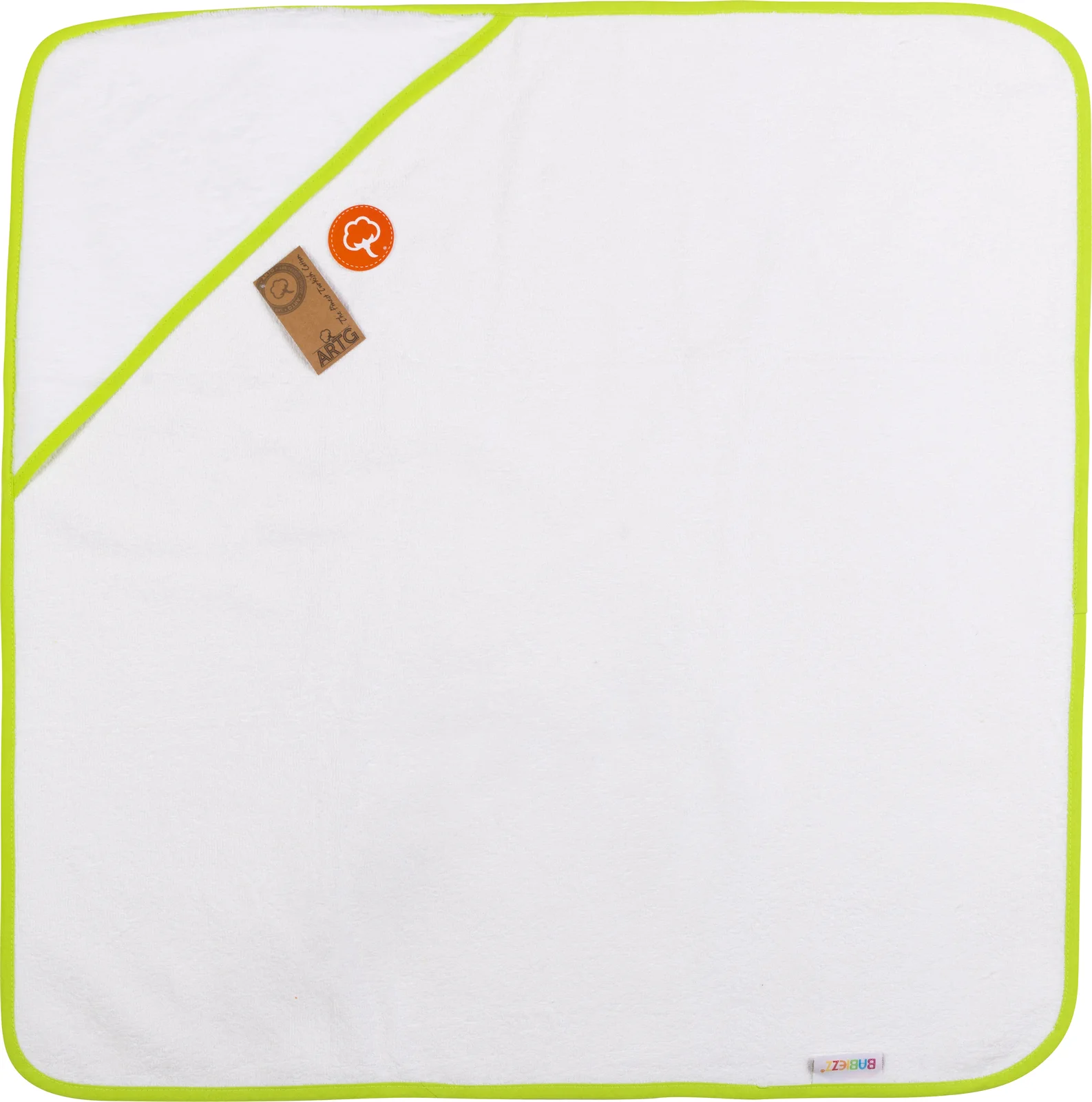 artg-ar892-babiezz-all-over-sublimation-hooded-towel-white-limegreen-front-1 ARTG Babiezz® ALL-Over Sublimation Hooded Towel