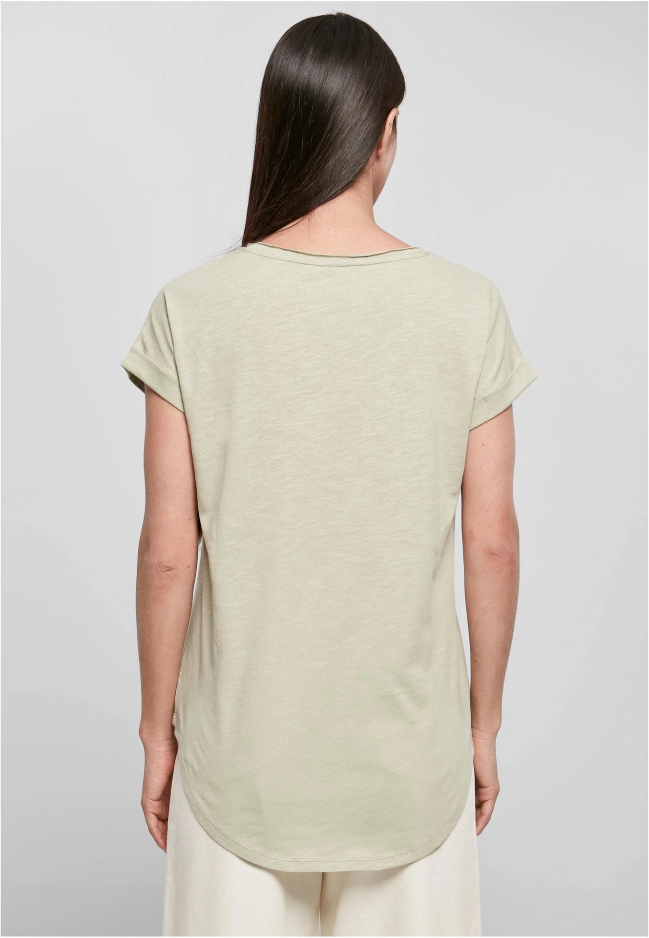 Build Your Brand Ladies Long Slub Tee