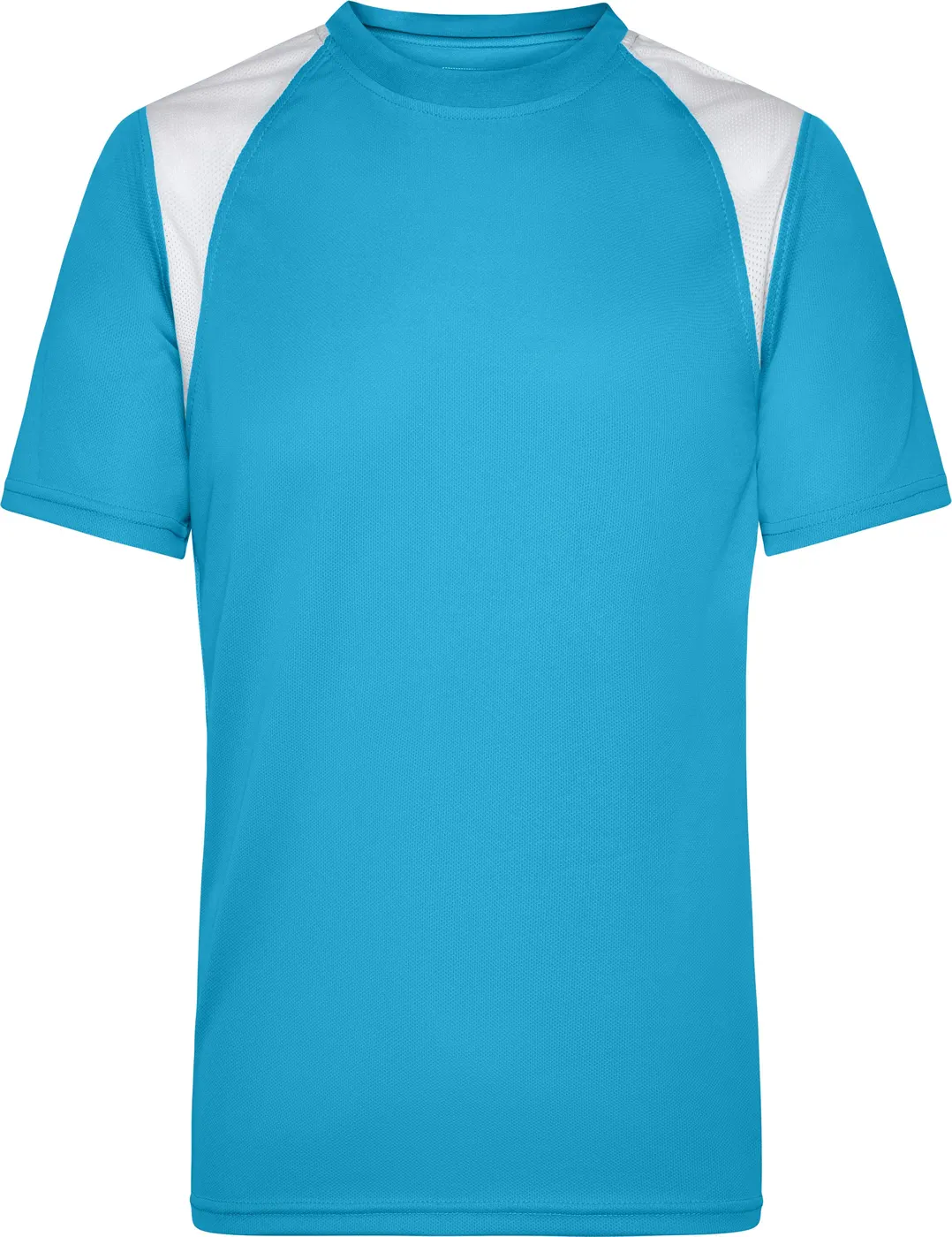 jn397-mens-running-t-shirt-turquoise-white-front-3 James & Nicholson Men's Running-T (397)