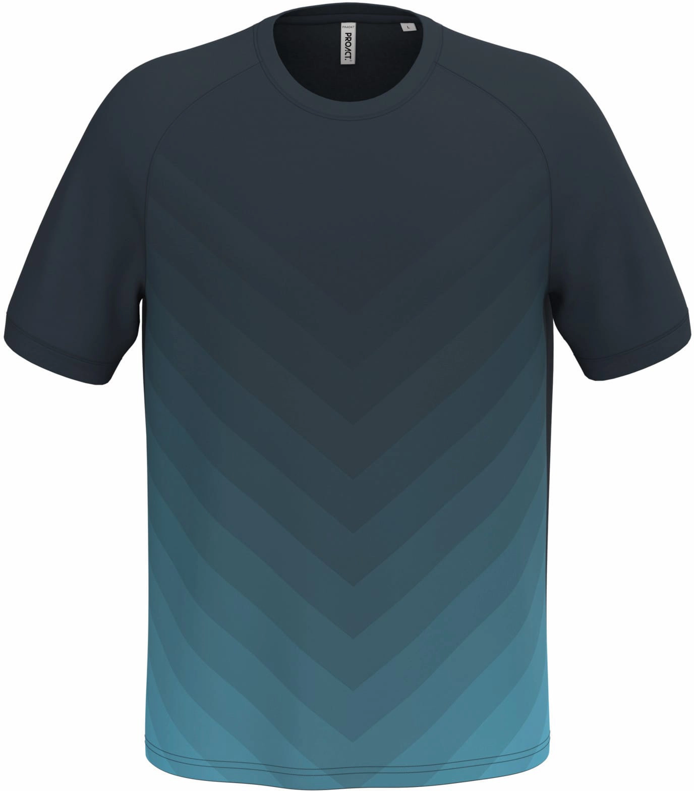 kariban-PA4047-unisex-sport-shirt-mit-farbverlauf-navy-front-3 Kariban Unisex Sport Shirt mit Farbverlauf
