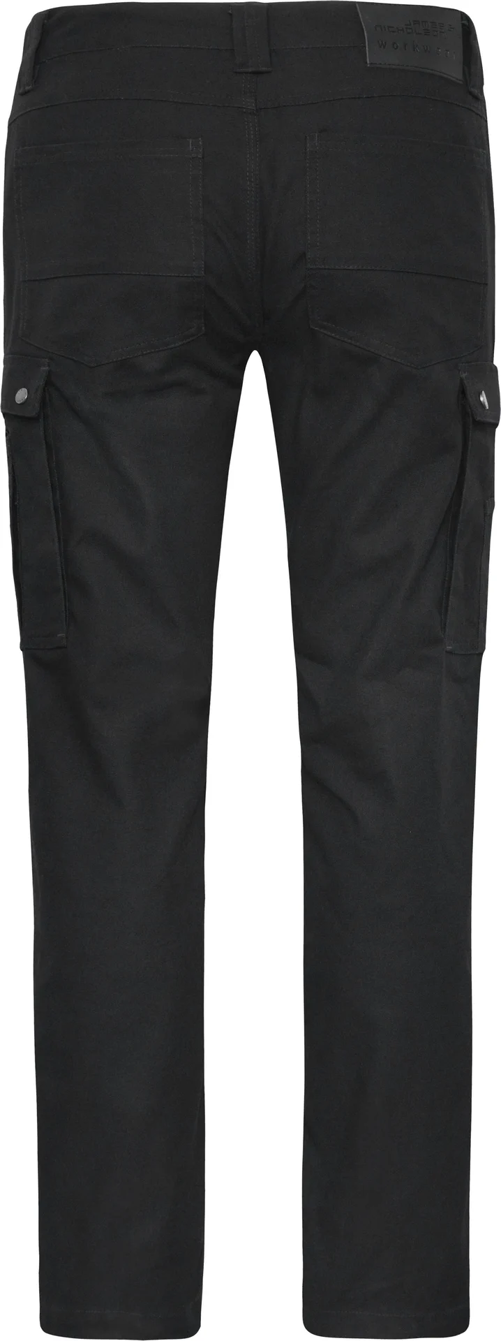jn877-workwear-cargo-pants-black-back-5 James & Nicholson Workwear Cargo Pants