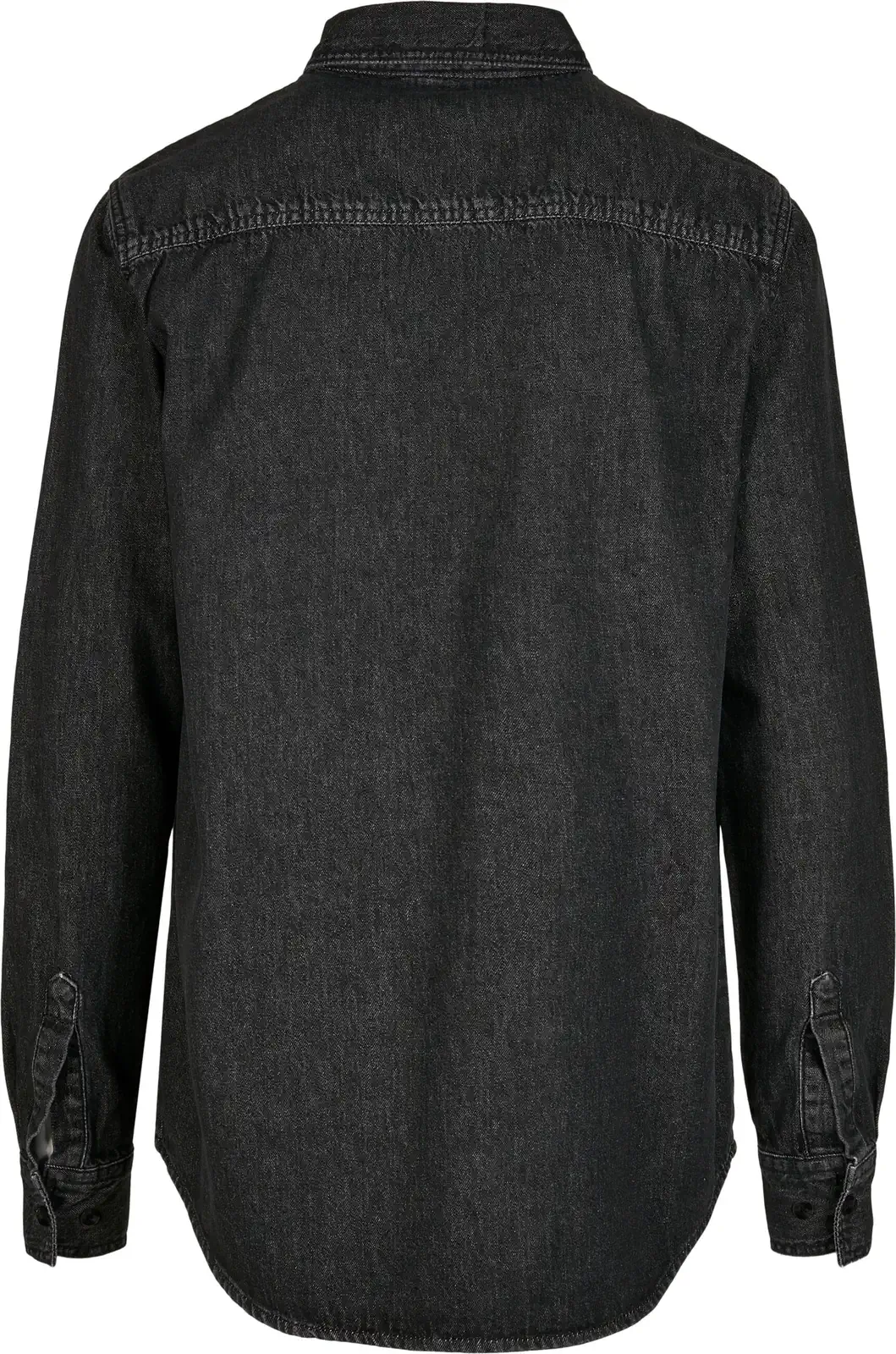 BYB-BY152-denim-shirt-blackwashed-back-7 Build Your Brand Denim Shirt