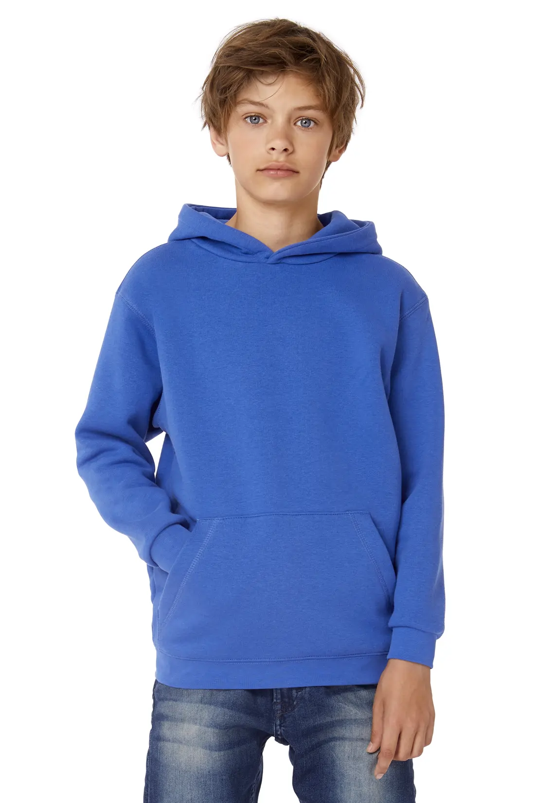 bc-wk681-hooded-sweatshirt-kids-royal-blue-model-1 B&C Hooded Sweat Kids