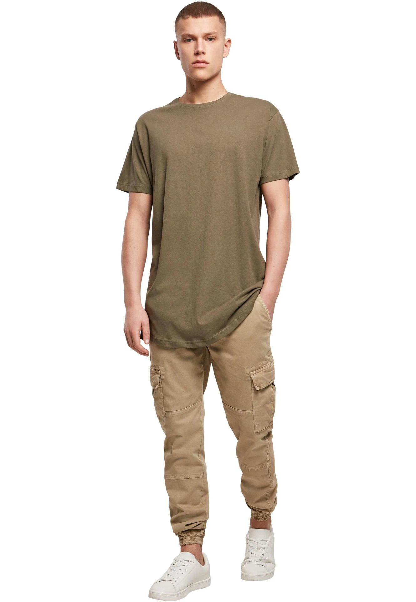 Build Your Brand Shaped Long Tee