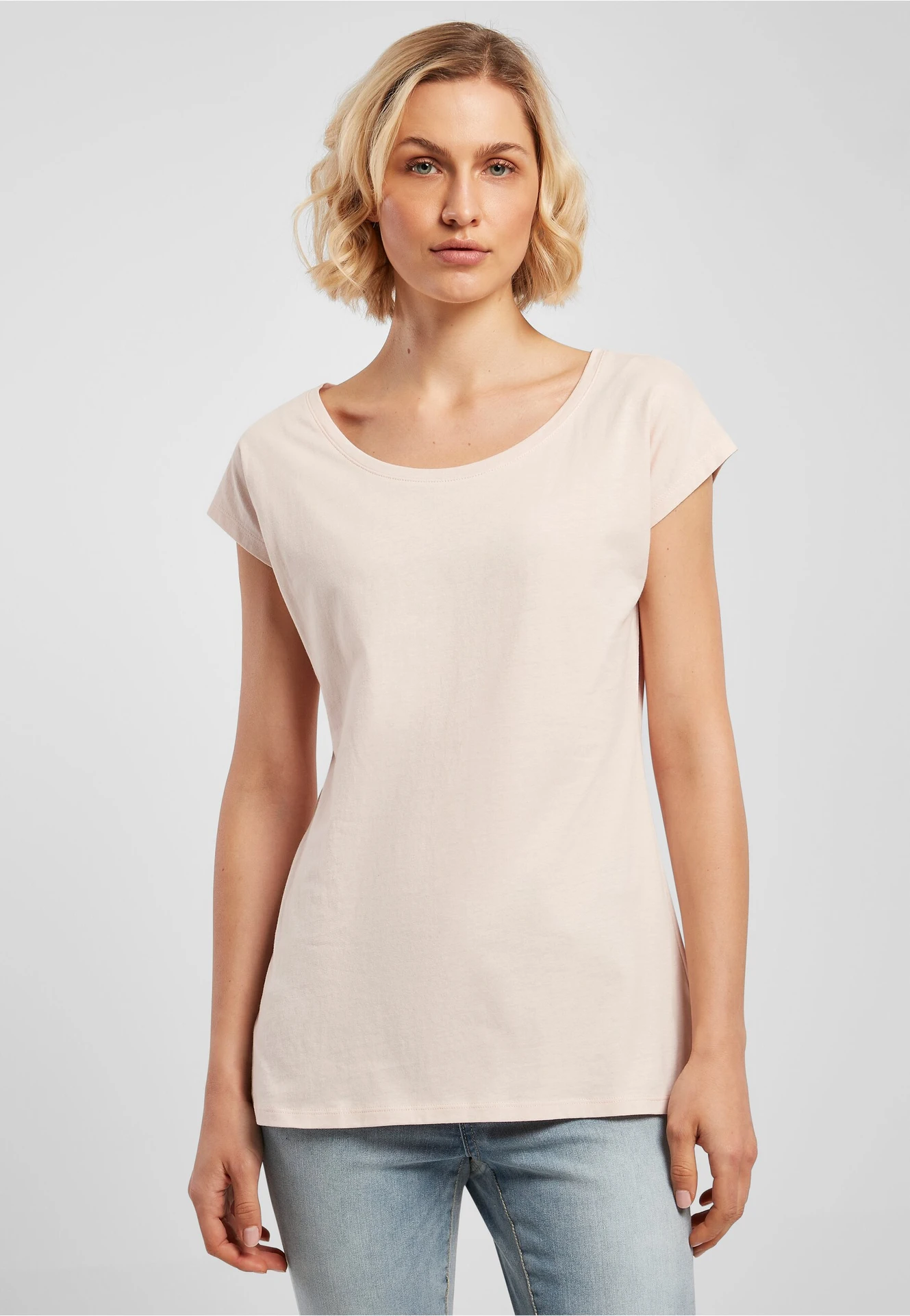 Build Your Brand Ladies Wide Neck Tee