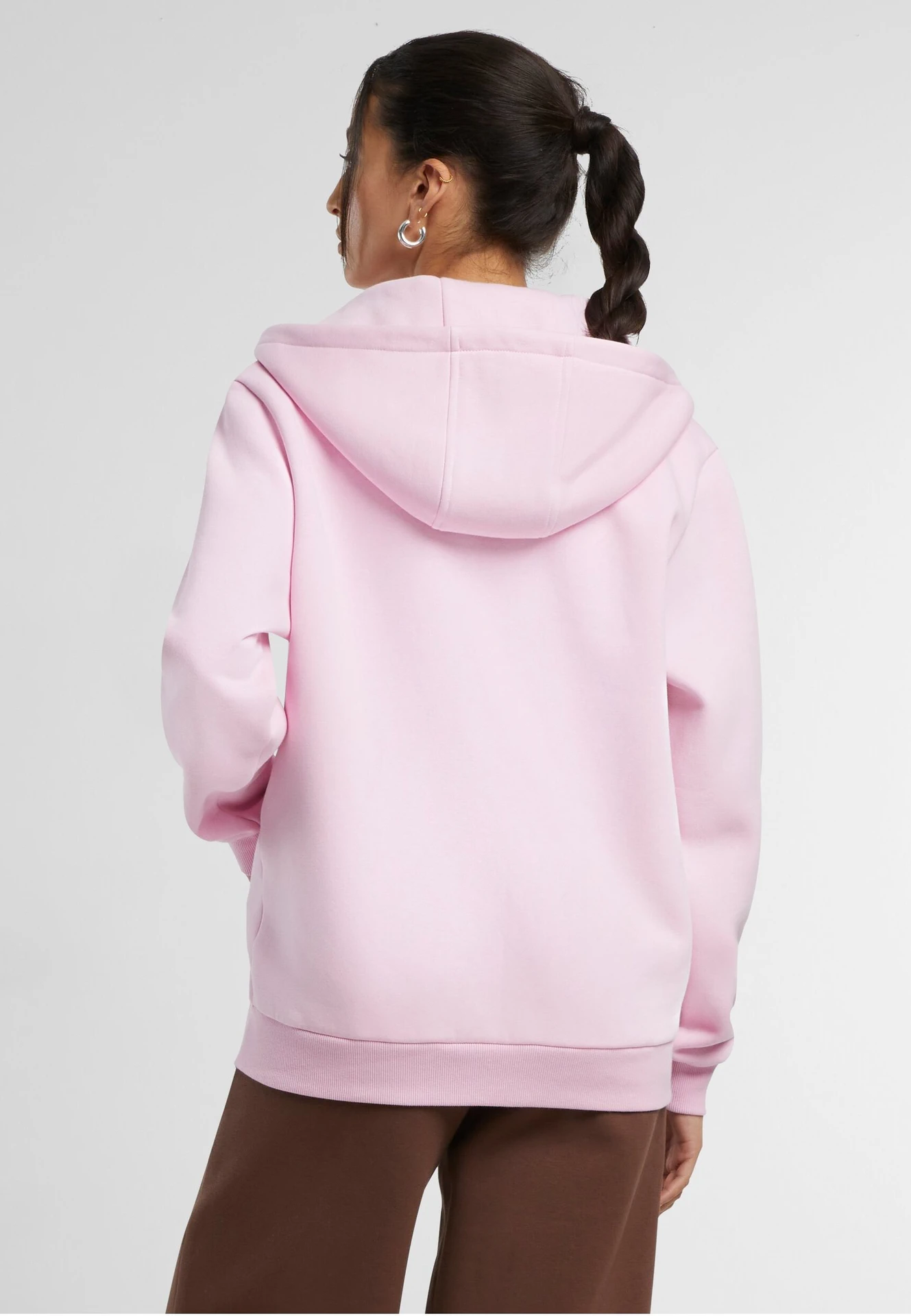 Build Your Brand Ladies Fluffy Zip Hoody