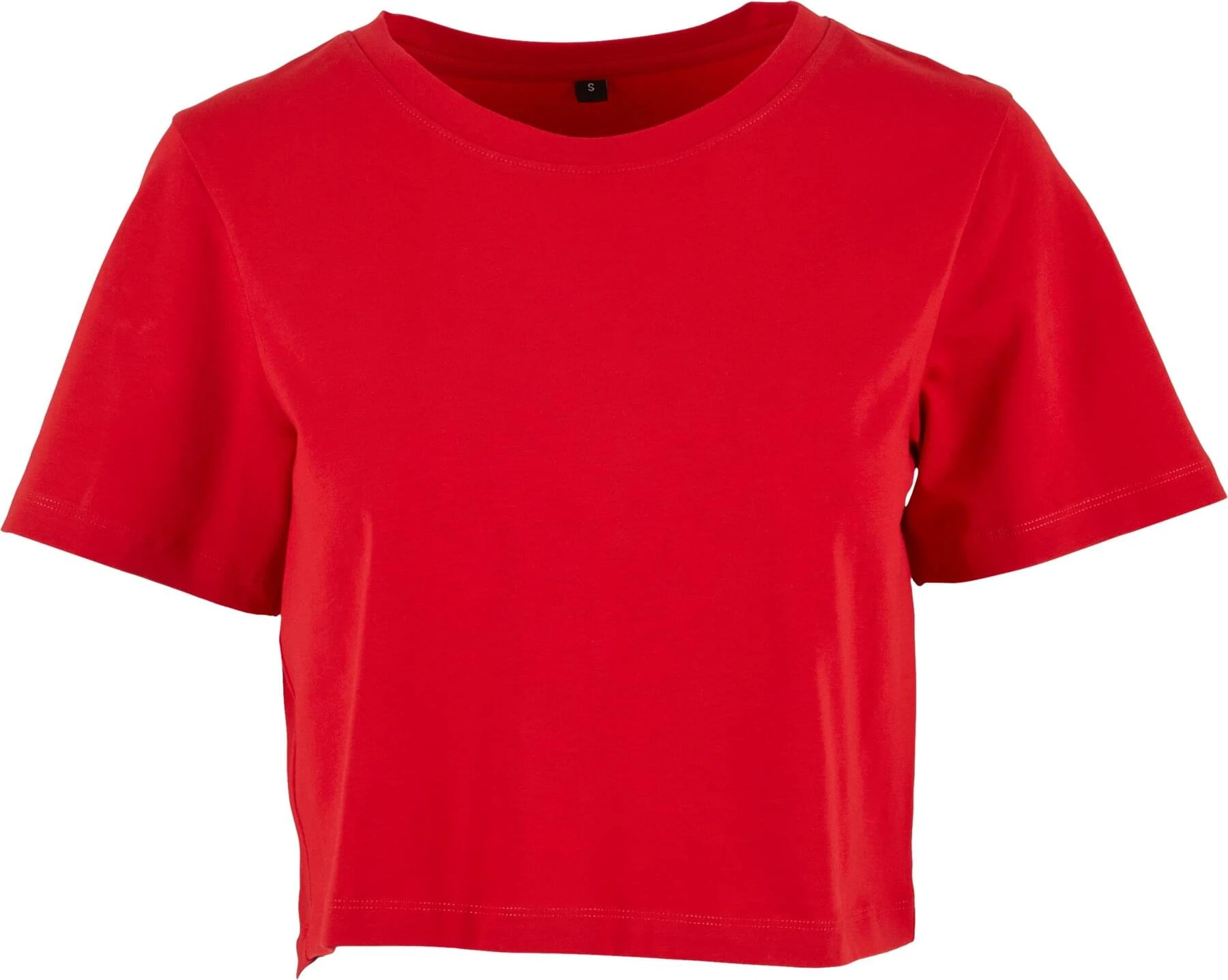 BYB-BY042-ladies-cropped-t-shirt-cityred-front-4 Build Your Brand Ladies Cropped Tee