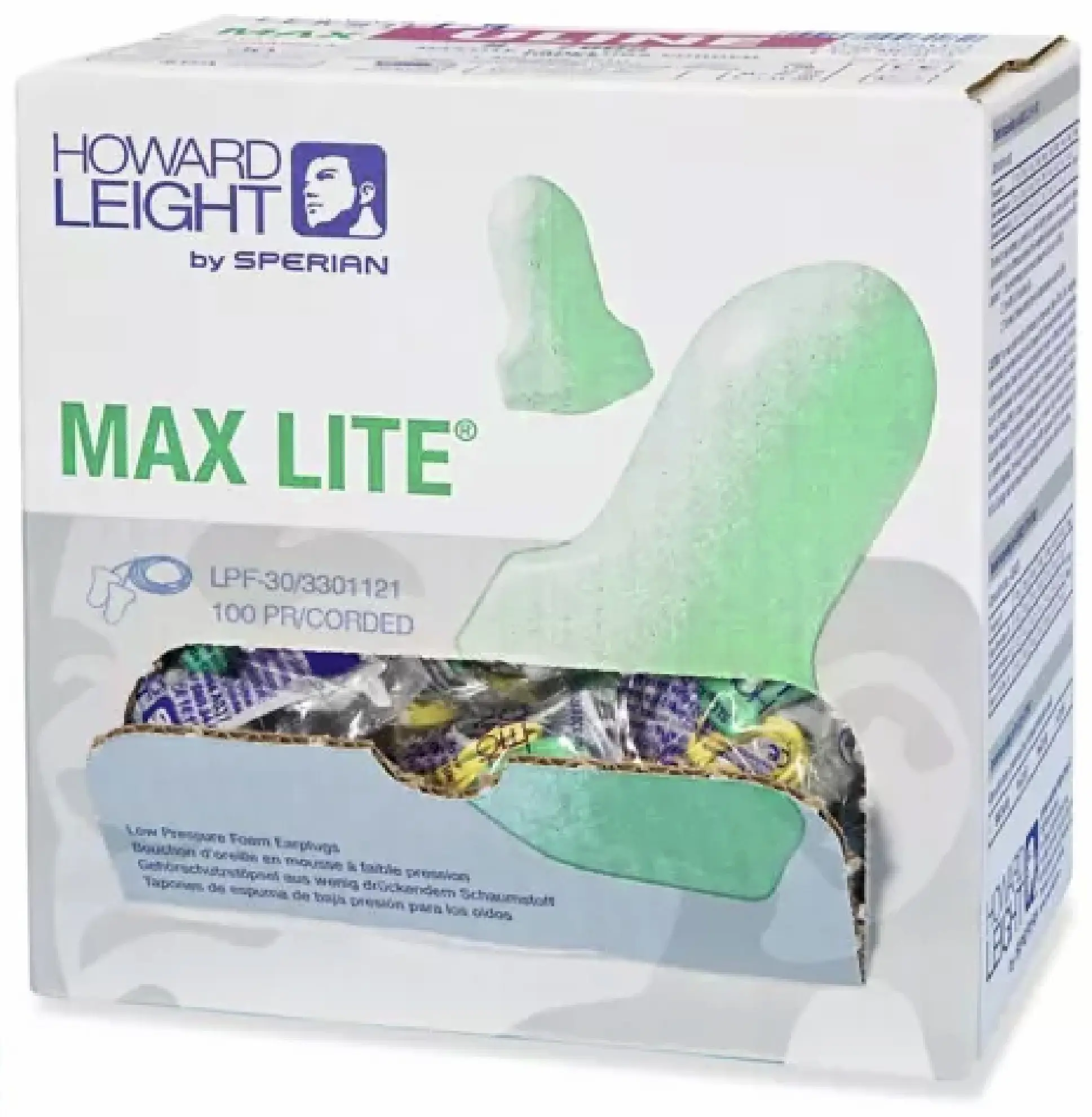 Howard Leight Max Lite Gehörschutzstöpsel Band 100 Paar