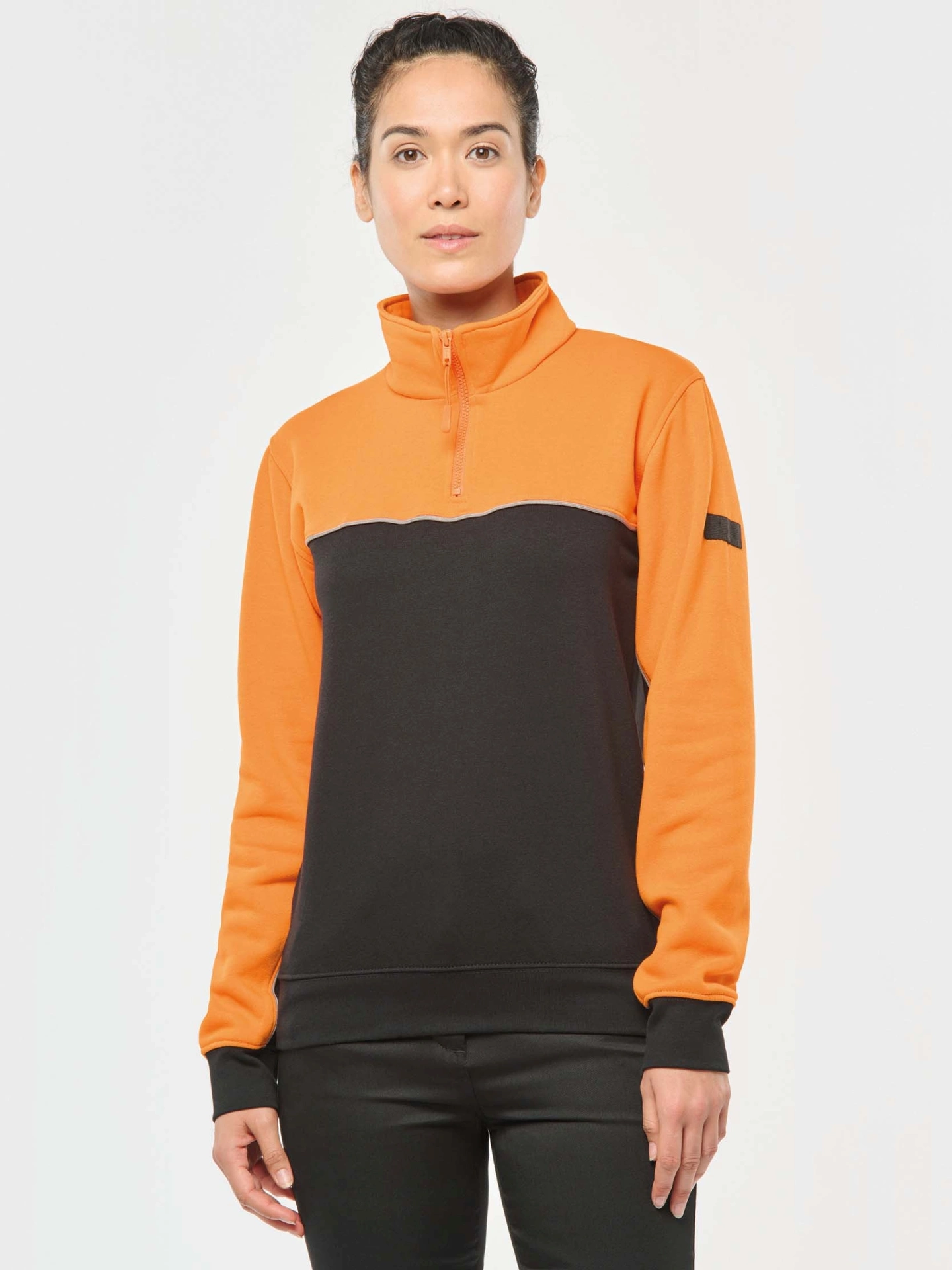 Kariban Unisex Workwear Sweater mit 1/4 Zip