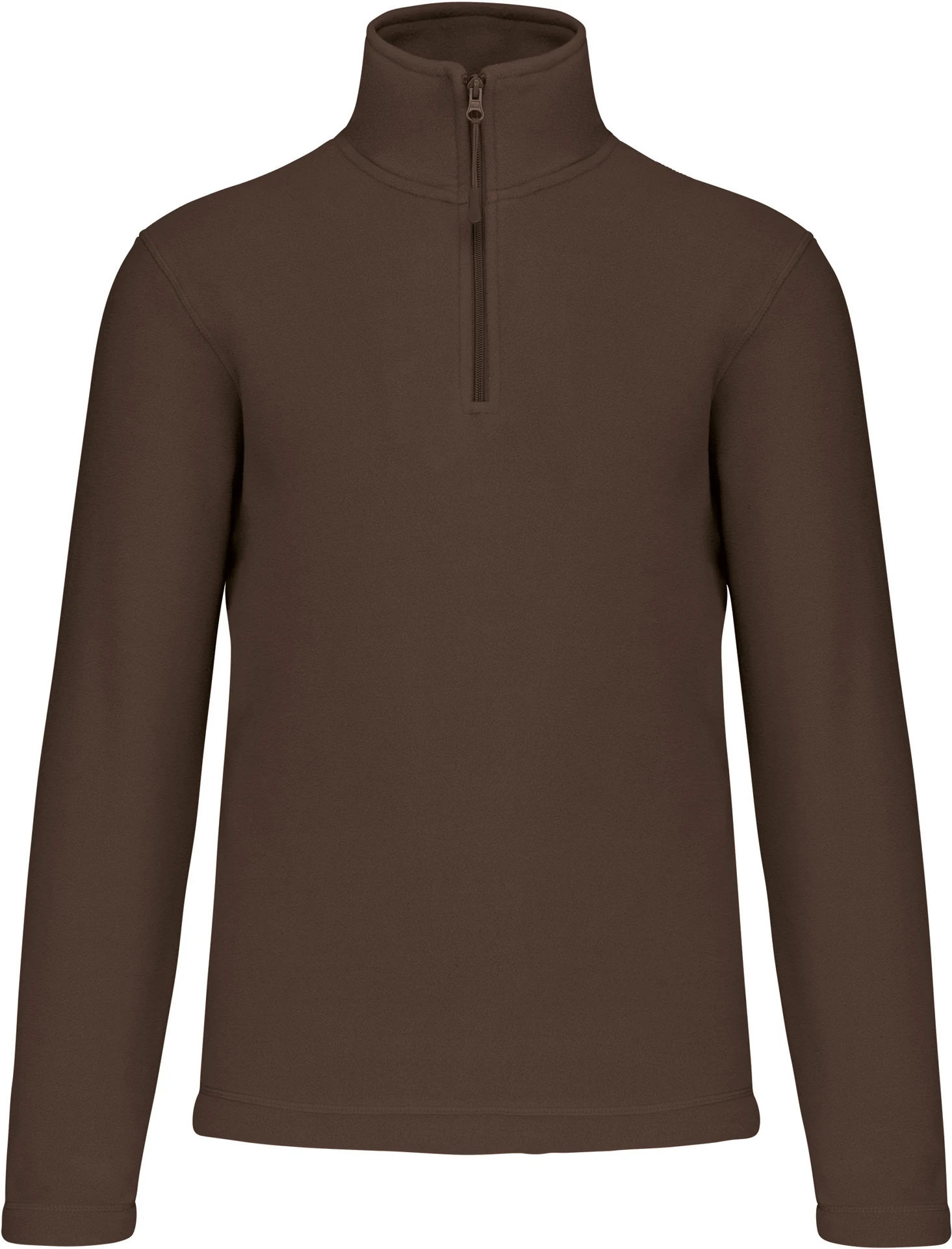 kariban-K912-microfleece-pullover-mit-viertel-zip-enzo-chocolate-front-3 Kariban Microfleece Pullover mit 1/4 Zip "Enzo"