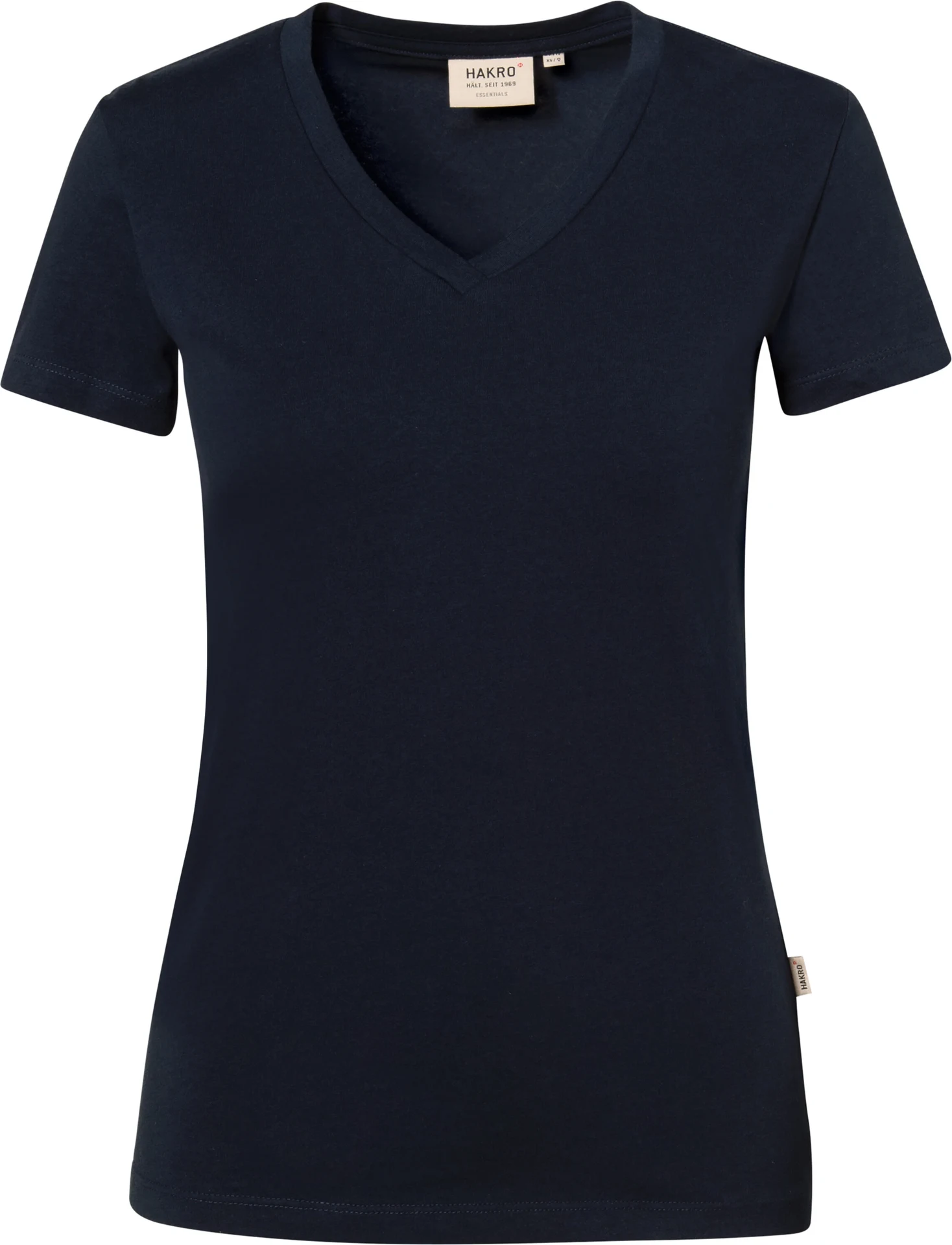 hakro-172-damen-v-shirt-stretch-tinte-front-1 HAKRO Damen-V-Shirt 172 Stretch