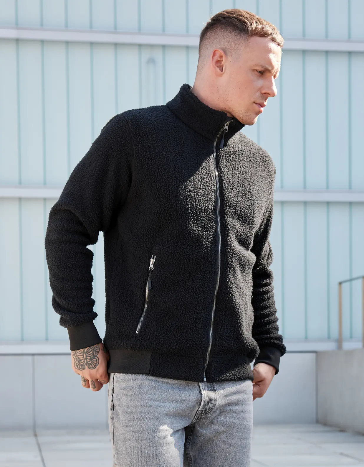 jn1862-sherpa-jacket-model-0 James & Nicholson Sherpa Jacket