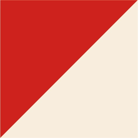 bright red/off white