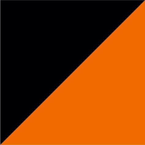 jet black/electric orange