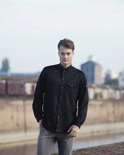 karlowsky-jm26-kochhemd-new-identity-black-model-1 KARLOWSKY Kochhemd New Identity