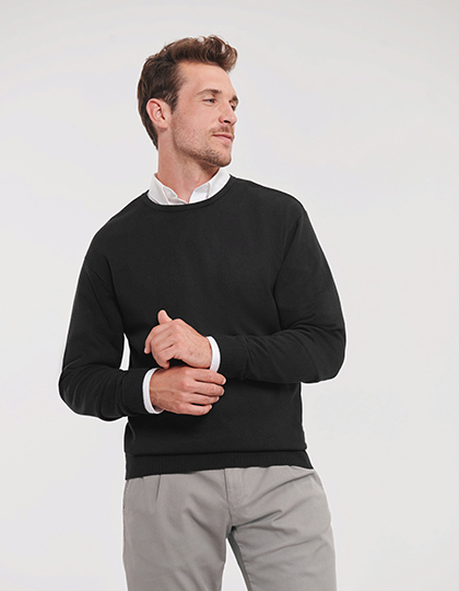 Russell Men's Crew Neck Knitted Pullover