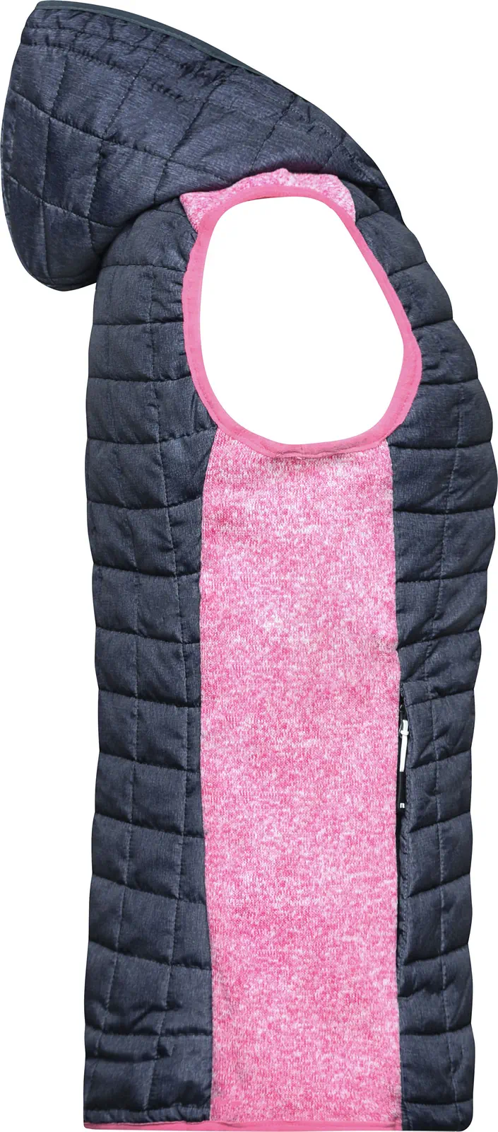 James & Nicholson Ladies Knitted Hybrid Vest