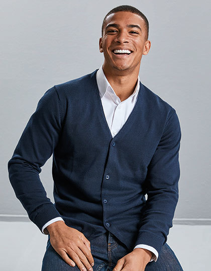 Russell Men's V-Neck Knitted Cardigan