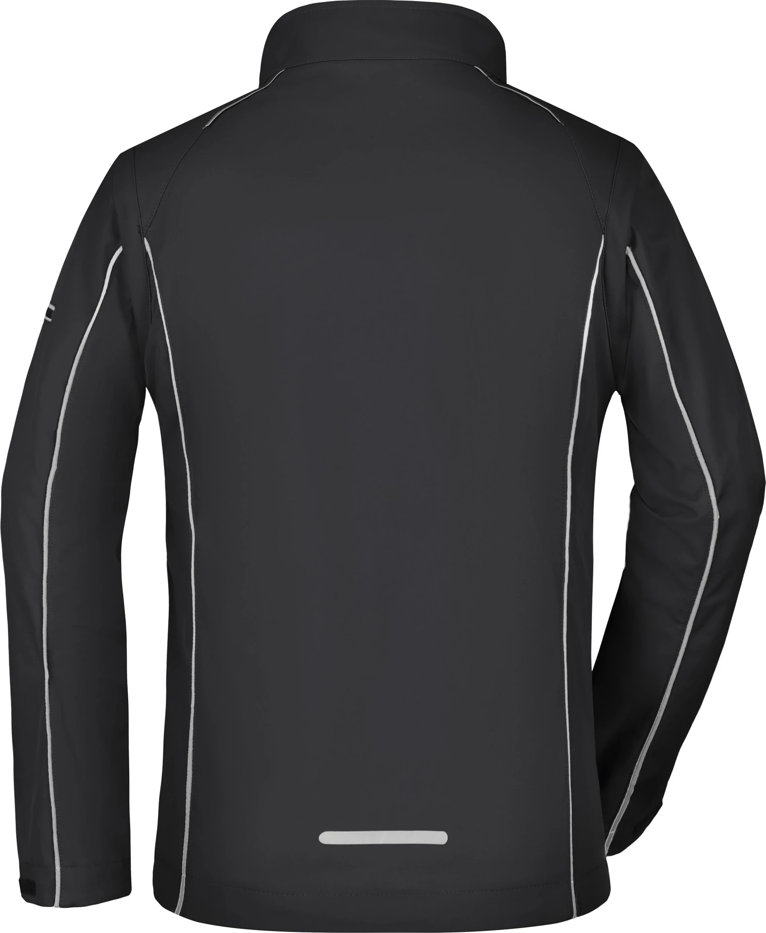 jn1121-ladies-zip-off-softshell-jacket-black-silver-back-5 James & Nicholson Ladies Zip-Off Softshell Jacket