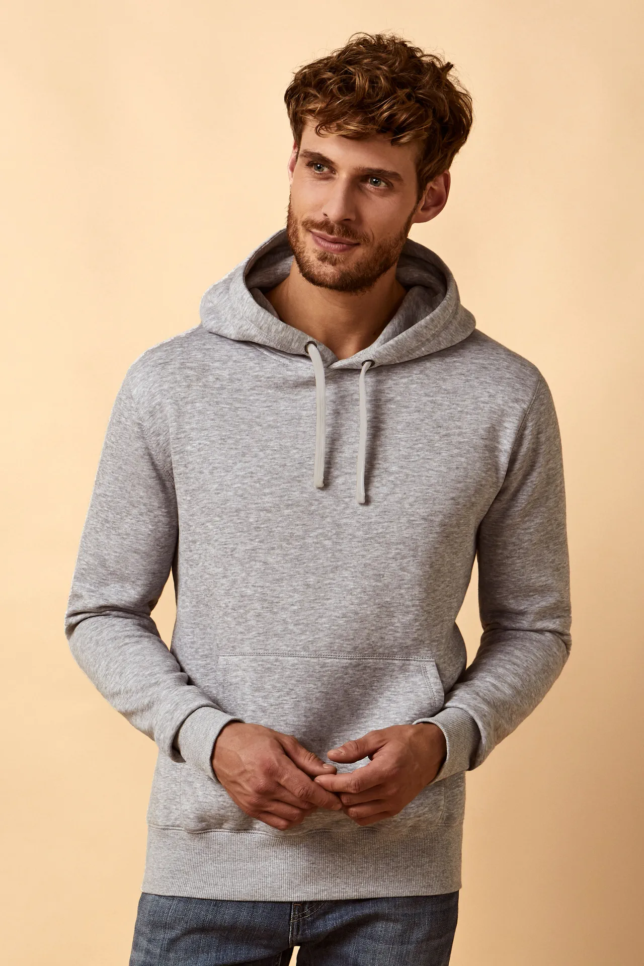 promodoro-1680-mens-hoody-sweater-heathergrey-model-0 Promodoro X.O Men´s Hoody Sweater