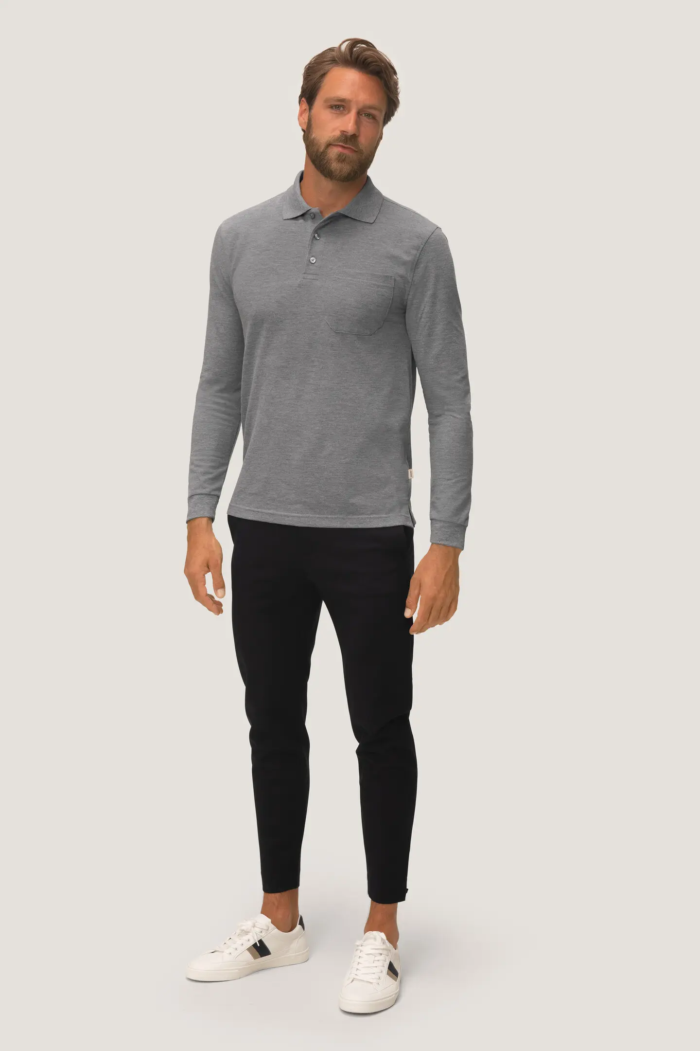 HAKRO Longsleeve-Pocket-Poloshirt 809 Top