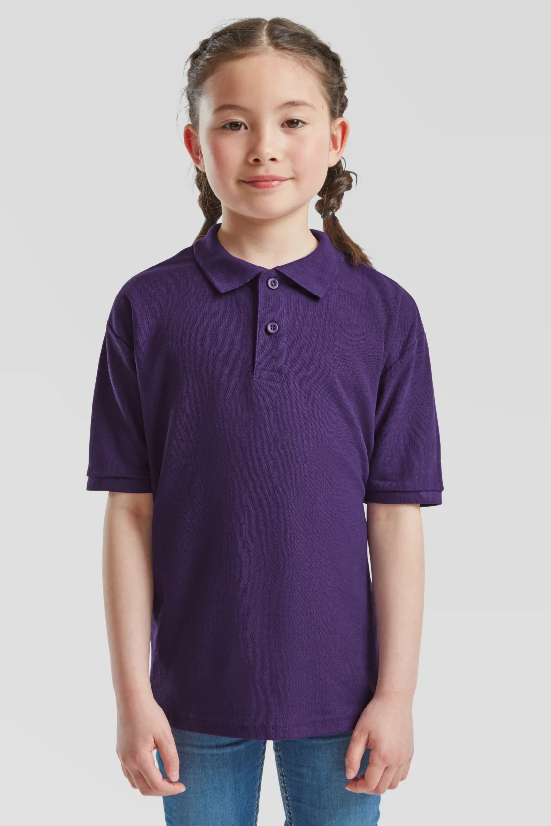 fruit-of-the-loom-63-417-0-kids-65-35-poloshirt-purple-model-0 F.O.L. 65/35 Polo Kids
