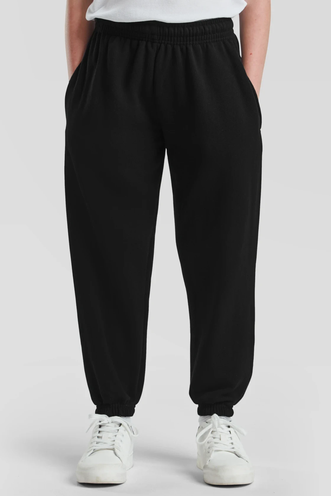 fruit-of-the-loom-64-051-0-kids-classic-elasticated-cuff-jog-pants-black-model-0 F.O.L. Classic Elasticated Cuff Jog Pants Kids