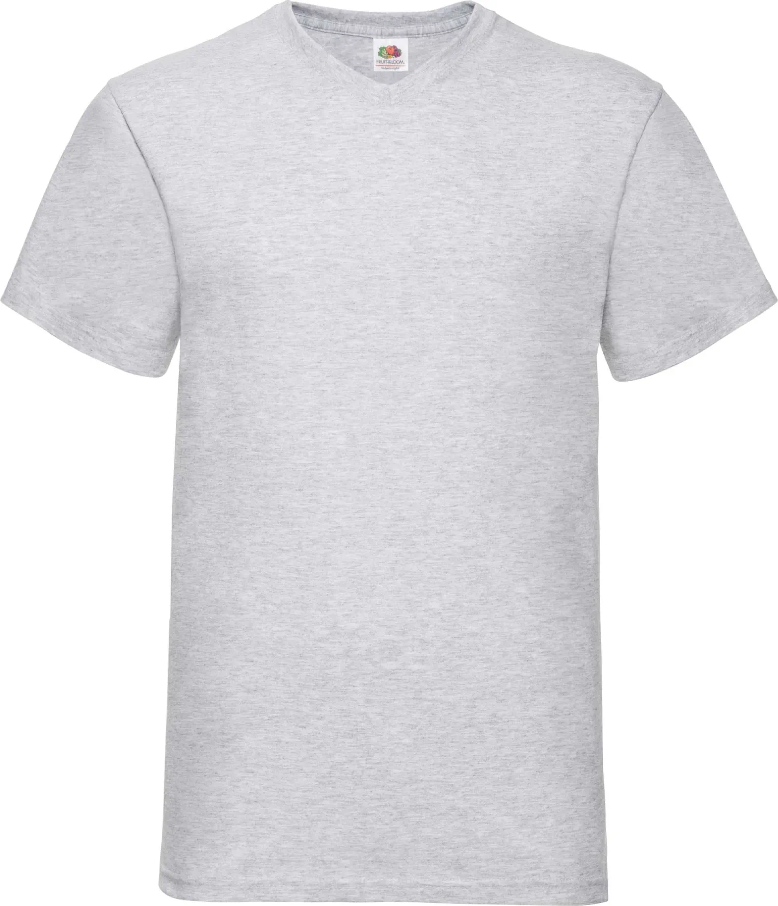 fruit-of-the-loom-61-066-0-valueweight-v-neck-t-shirt-heathergrey-4 F.O.L. Valueweight V-Neck T