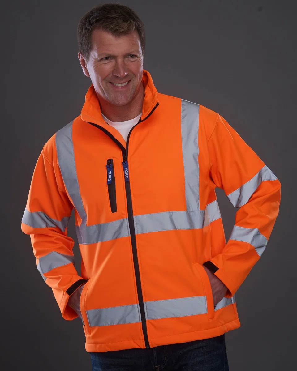 YOKO High Visibility 2 Bands & Braces Softshell Jacket