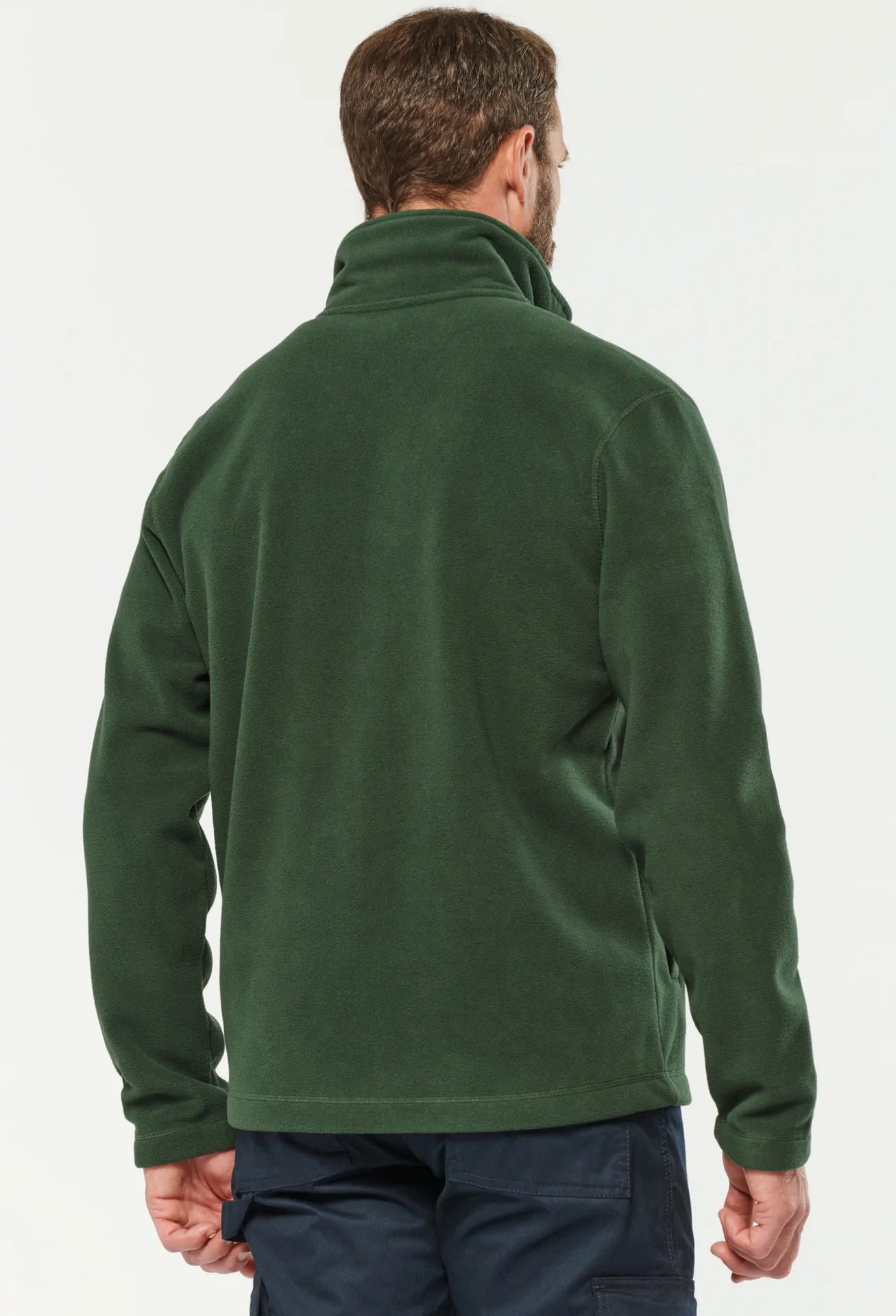 kariban-WK903-schwere-workwear-microfleece-jacke-model-1 Kariban Schwere Workwear Microfleece Jacke