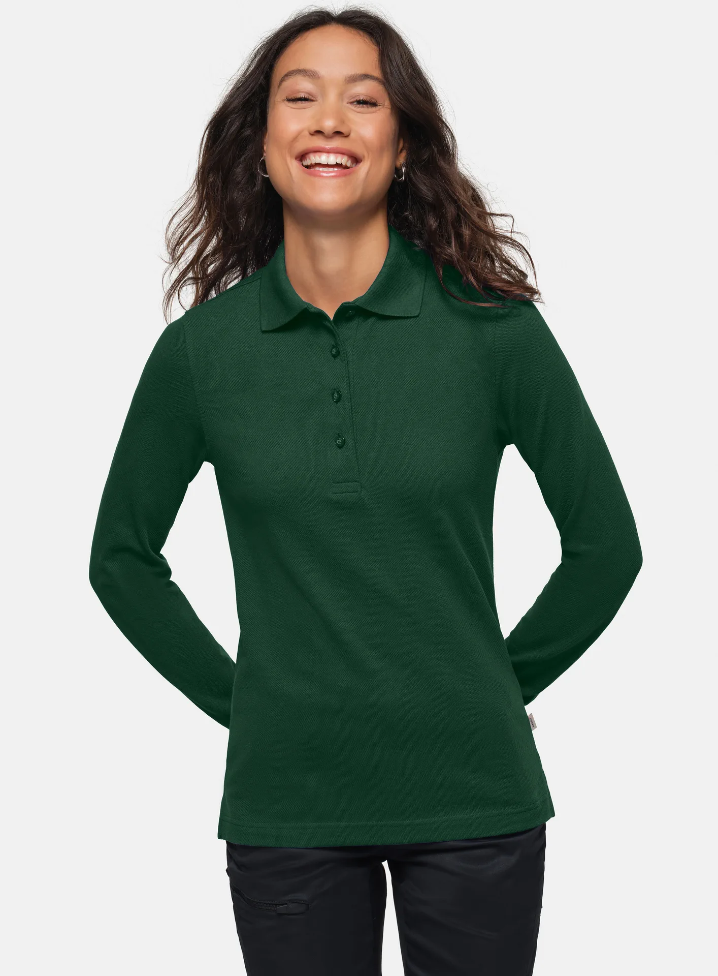 HAKRO Women-Longsleeve-Poloshirt 215 Mikralinar®