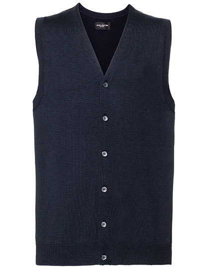 Russell Men's V-Neck Sleeveless Knitted Cardigan Russell Men's V-Neck Sleeveless Knitted Cardigan