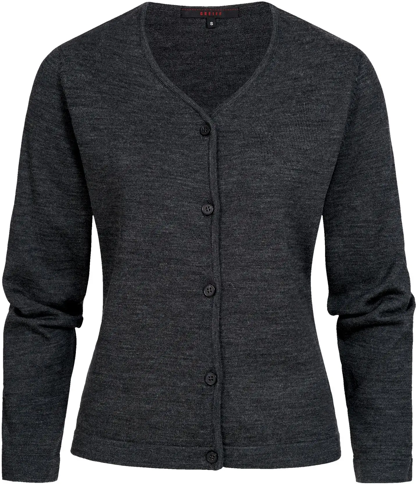 greiff-6053-damen-strickjacke-rf_5050_dunkelgrau-front-2 GREIFF Damen Strickjacke Regular Fit