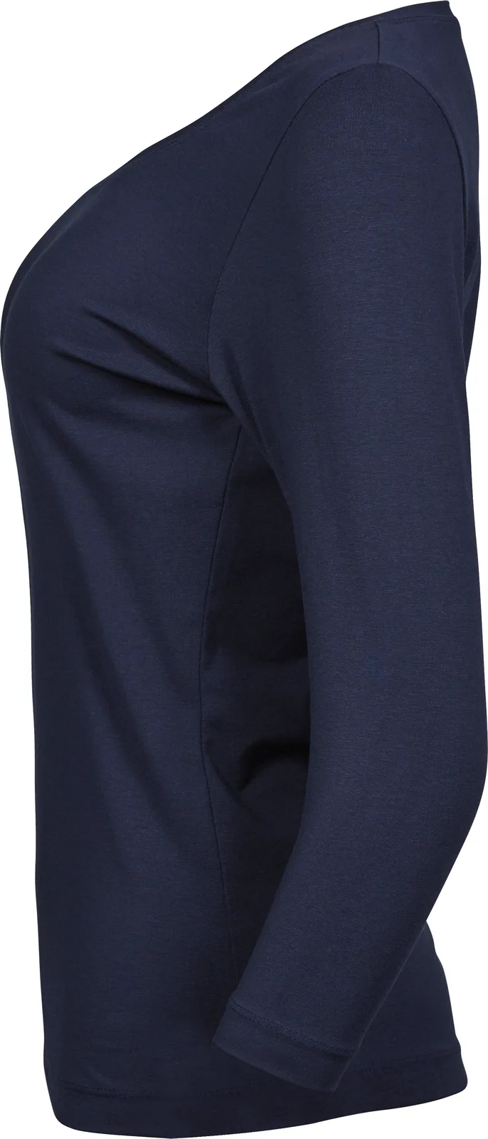 tee-jays-460-womens-stretch-3-4-sleeve-t-shirt-navy-left-2 Tee Jays Women's Stretch 3/4 Sleeve Tee