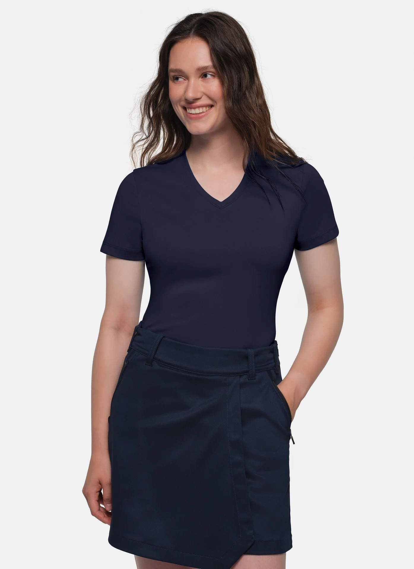 HAKRO Damen-V-Shirt 169 Cotton-Tec