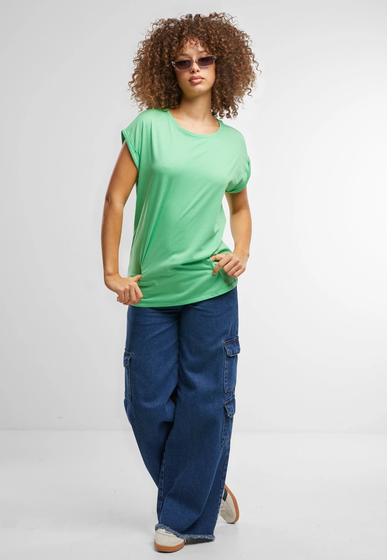Build Your Brand Ladies Extended Shoulder Tee