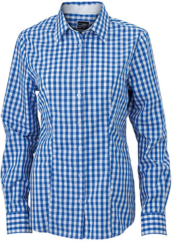 James & Nicholson Ladies Checked Blouse James & Nicholson Ladies Checked Blouse