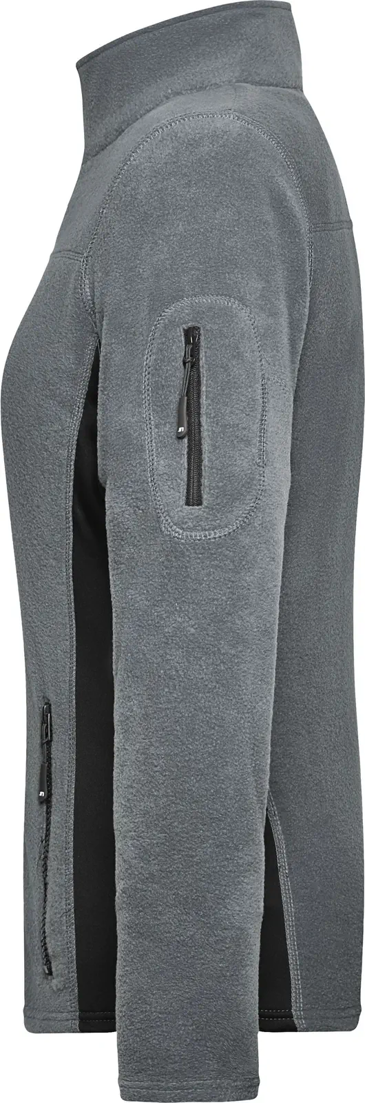 jn841-ladies-workwear-fleece-jacket-carbon-black-left-4 James & Nicholson Ladies Workwear Fleece Jacket -Strong-