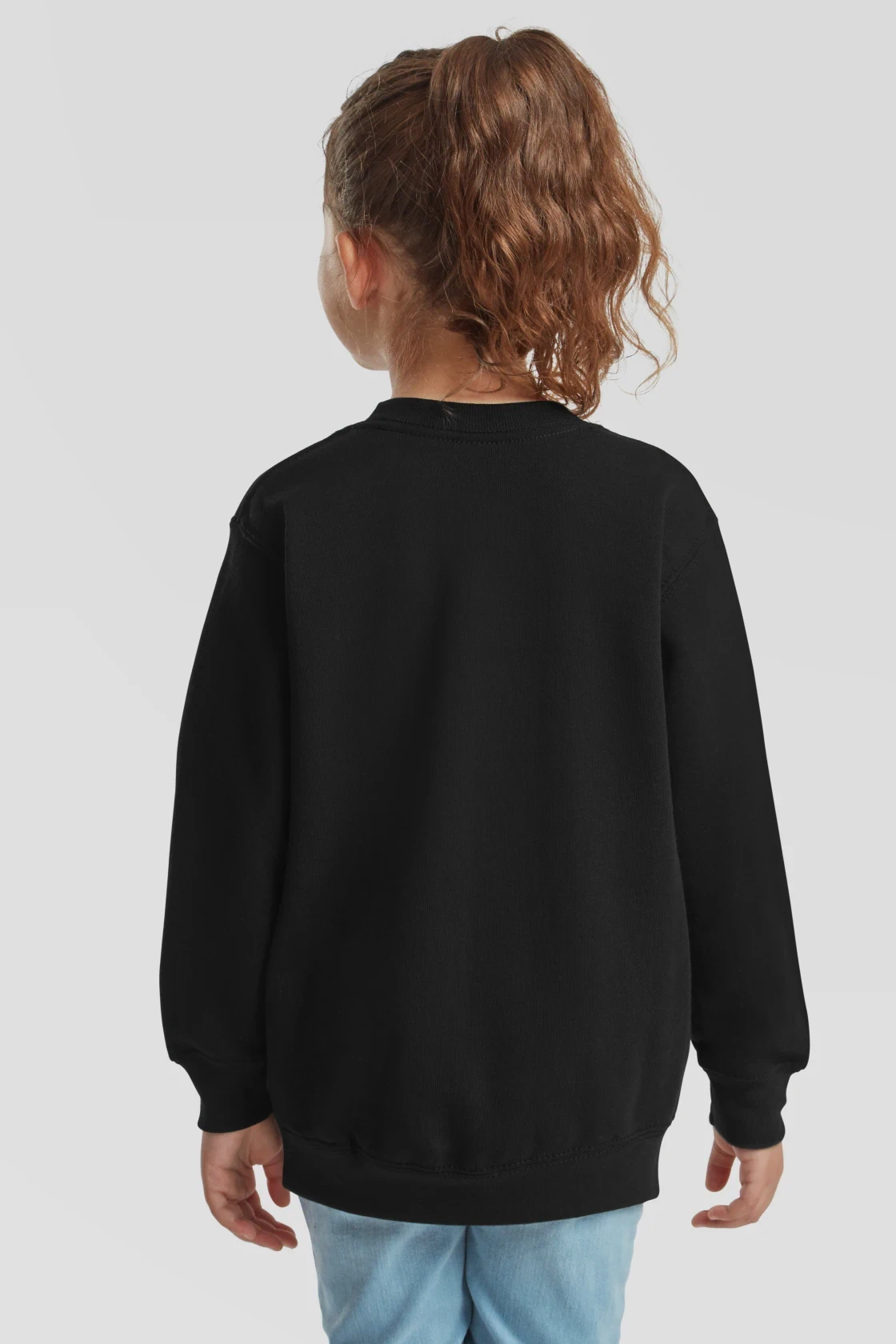 fruit-of-the-loom-62-041-0-kids-classic-set-in-sweatshirt-black-model-2 F.O.L. Classic Set-In Sweat Kids