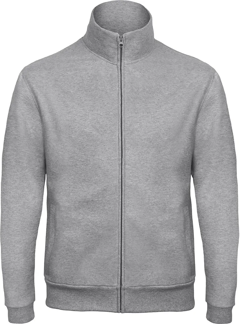 BC-WUI26-ID206-heathergrey-0 B&C ID.206 Sweat-Jacket 50/50