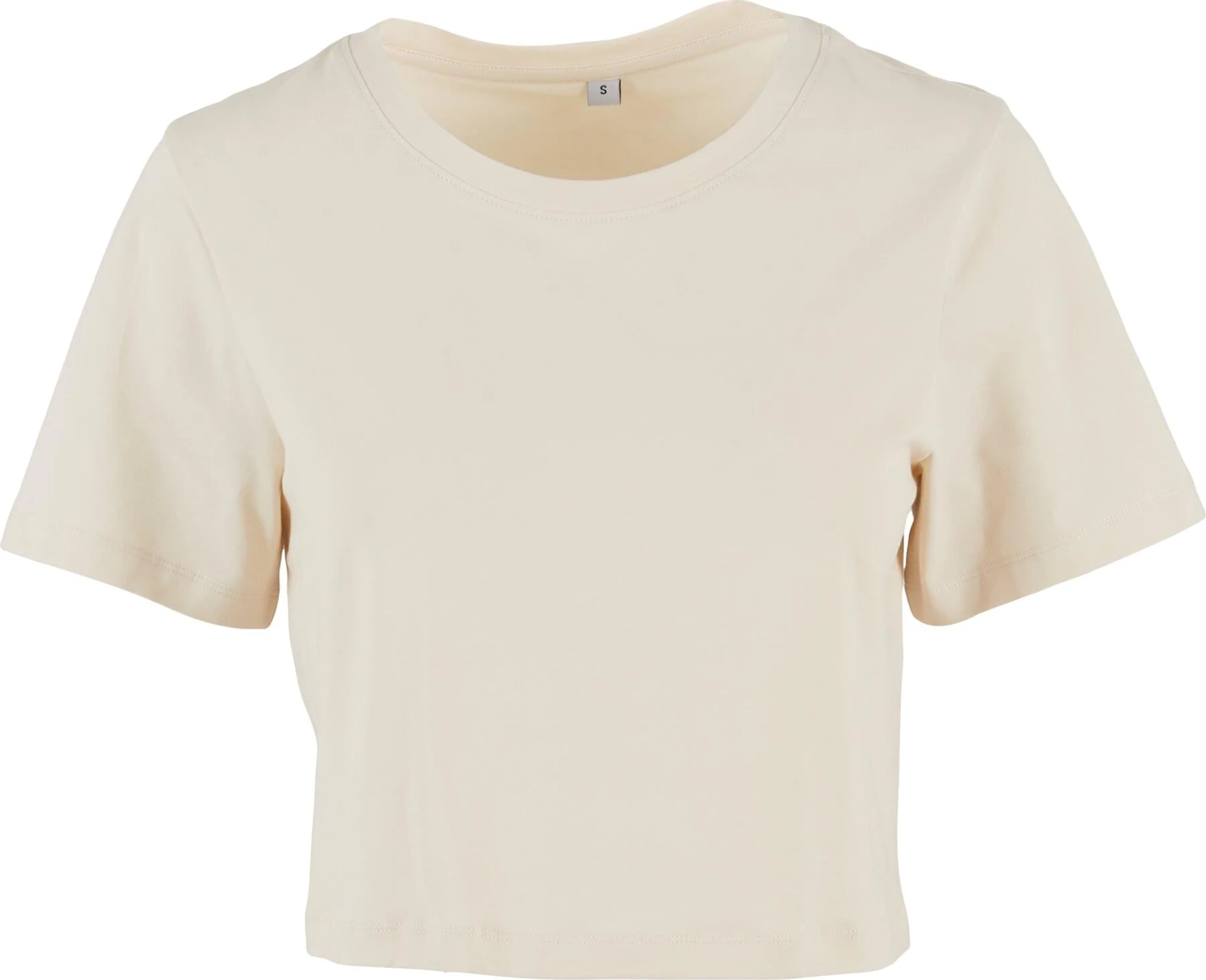BYB-BY042-ladies-cropped-t-shirt-whitesand-front-4 Build Your Brand Ladies Cropped Tee