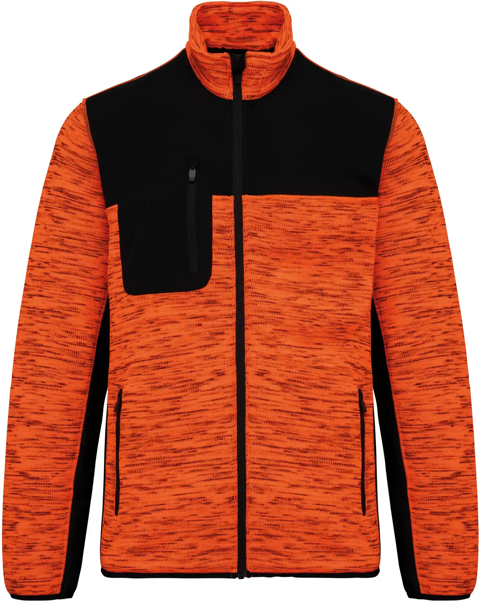 fluorescent orange melange/black