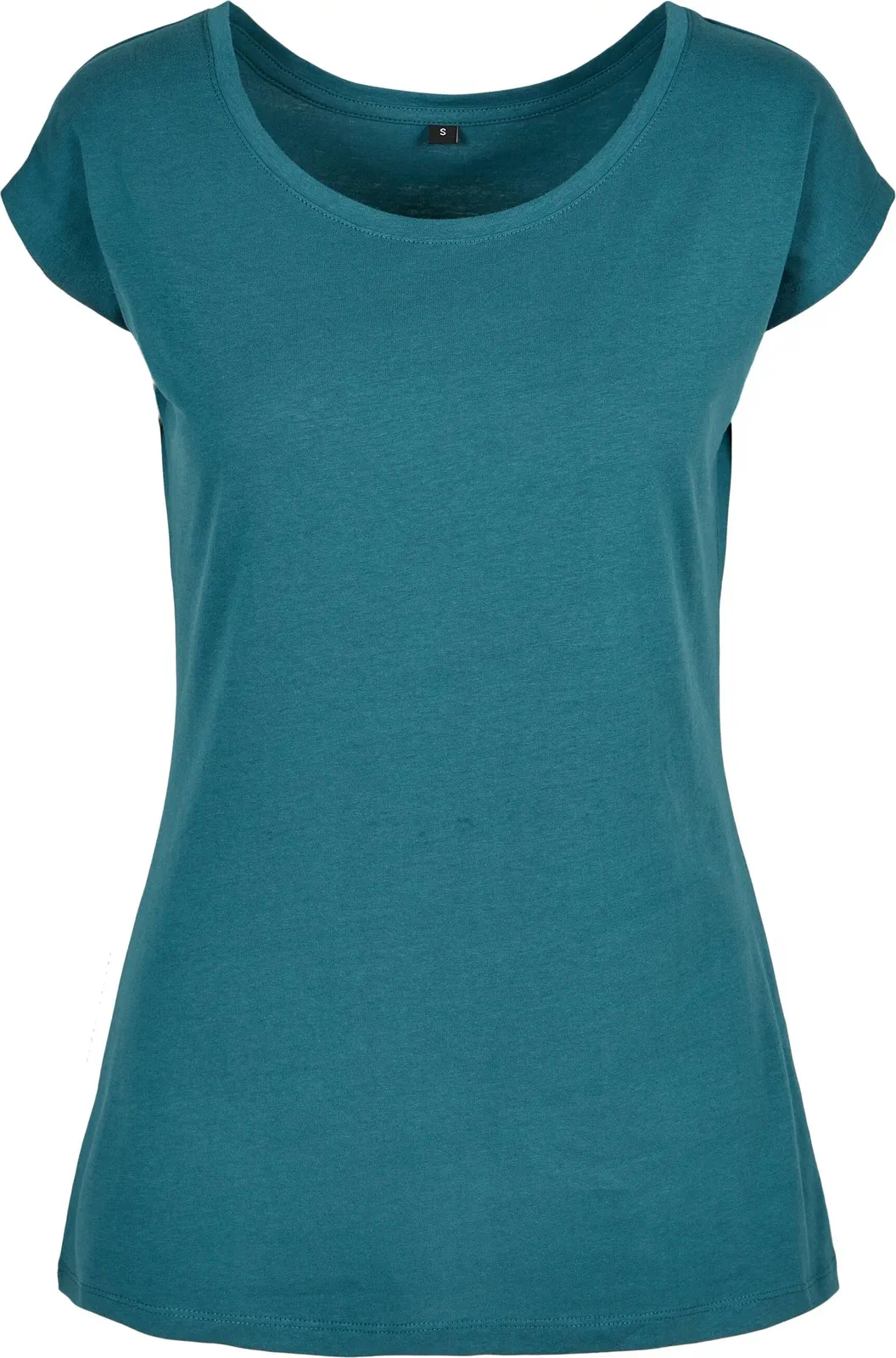 BYB-BB013-ladies-wide-neck-t-shirt-teal-front-4 Build Your Brand Ladies Wide Neck Tee