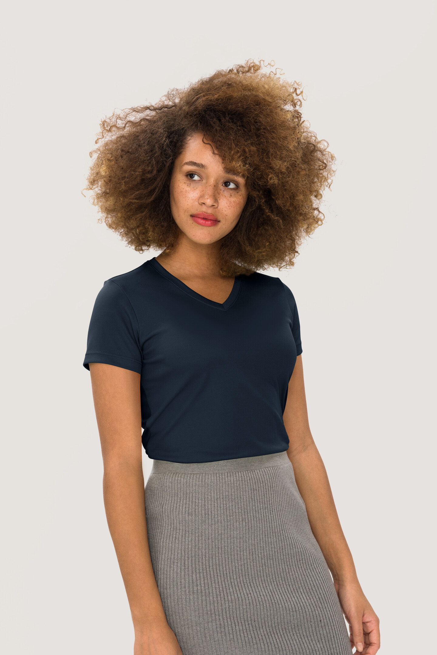 HAKRO Women-V-Shirt 187 Coolmax
